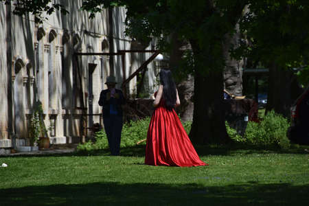 SUSAN LEDWITH - Red Dress16" x 10.67" - $325