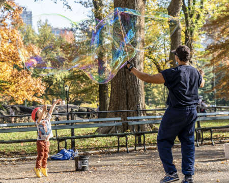 JINI SACHSE - Central Park Bubble Man9.5" x 7.5" - $250
